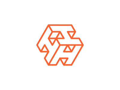 Triple H brand combination geometric h hexagon identity logo monogram simple symbol triple