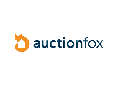 Auction Fox Logo Design auction branding building fox home identity information logo negative space property real estate service