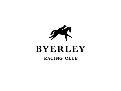 Byerley Racing Club - Logo Design australia black branding club design horse identity logo private racing stallion thoroughbred