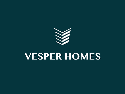 Vesper Homes - Logo Design agent building home house identity logo london online property real estate sales v