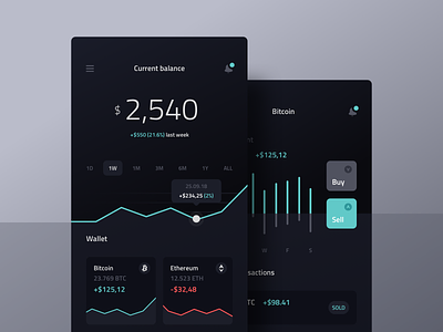 Cryptocurrency Wallet - UI Design