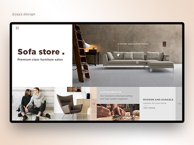 Sofa store 😎 behance daily design dribbble freelance light store ui ux web