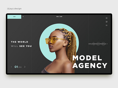 Model agency color design dribbble inspire ui ux
