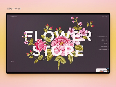 Flower store color design dribbble flower idea inspire love store ui ux web