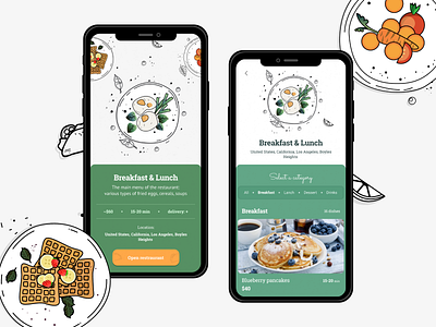 Food app art color creative dribbble food mobileapp ui uidesigner ux web webdesigner