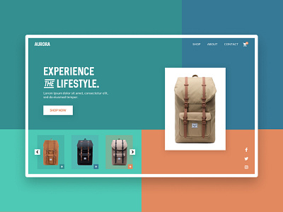 E commerce Bag Store clean ui colors creative design ecommerce inspiration lifestyle modern sketch app ui web webdesign