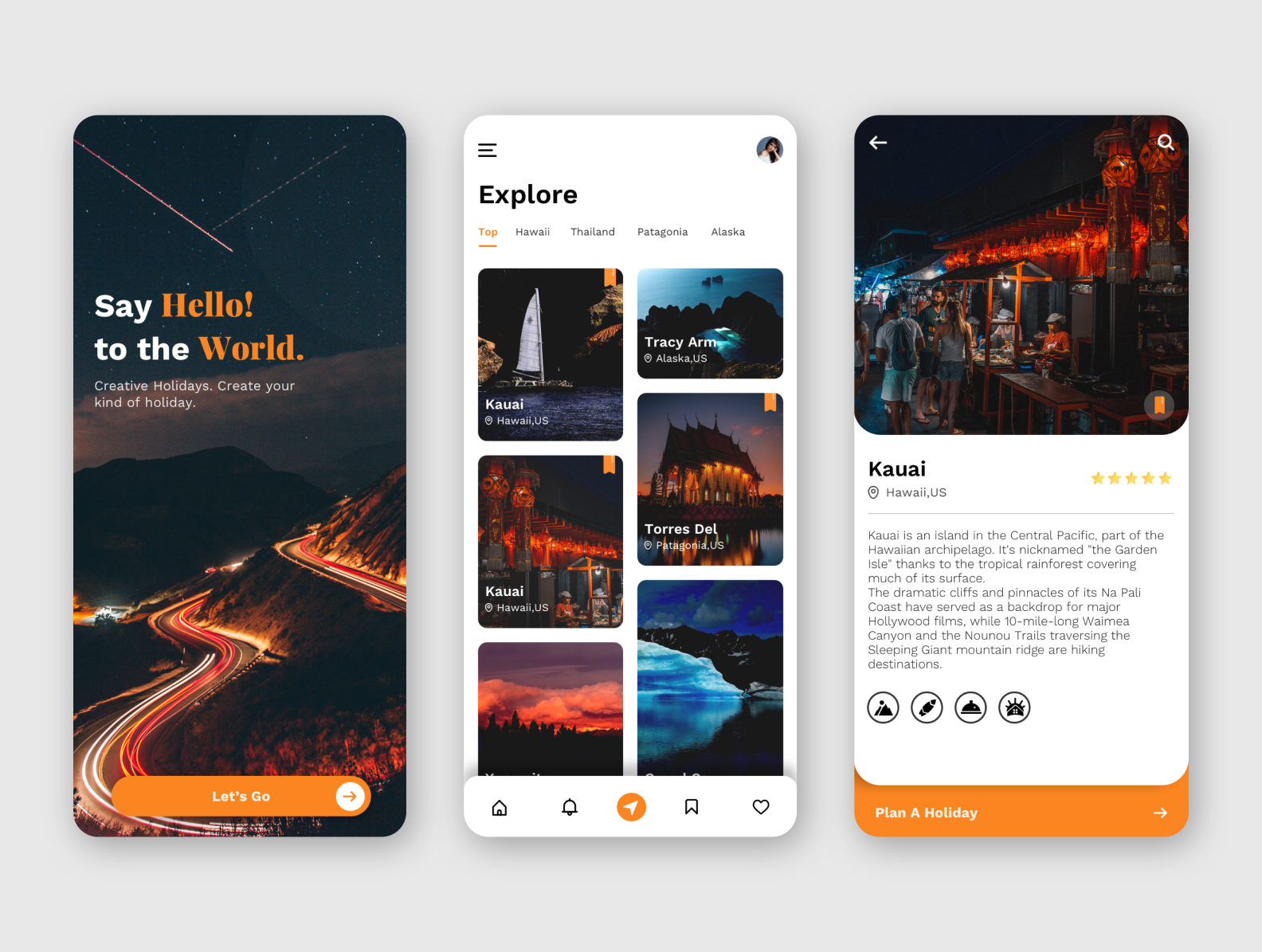 Tourism App UI by Zaid Idrees on Dribbble