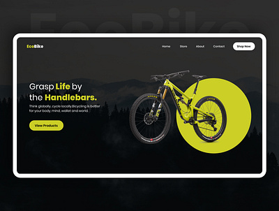 EcoBike Web Landing clean clean ui colors creative design desktop ecology ecommerce ecommerce design ecommerce shop inspiration landing landing page sketch app ui ui ux design web webdesign website website design