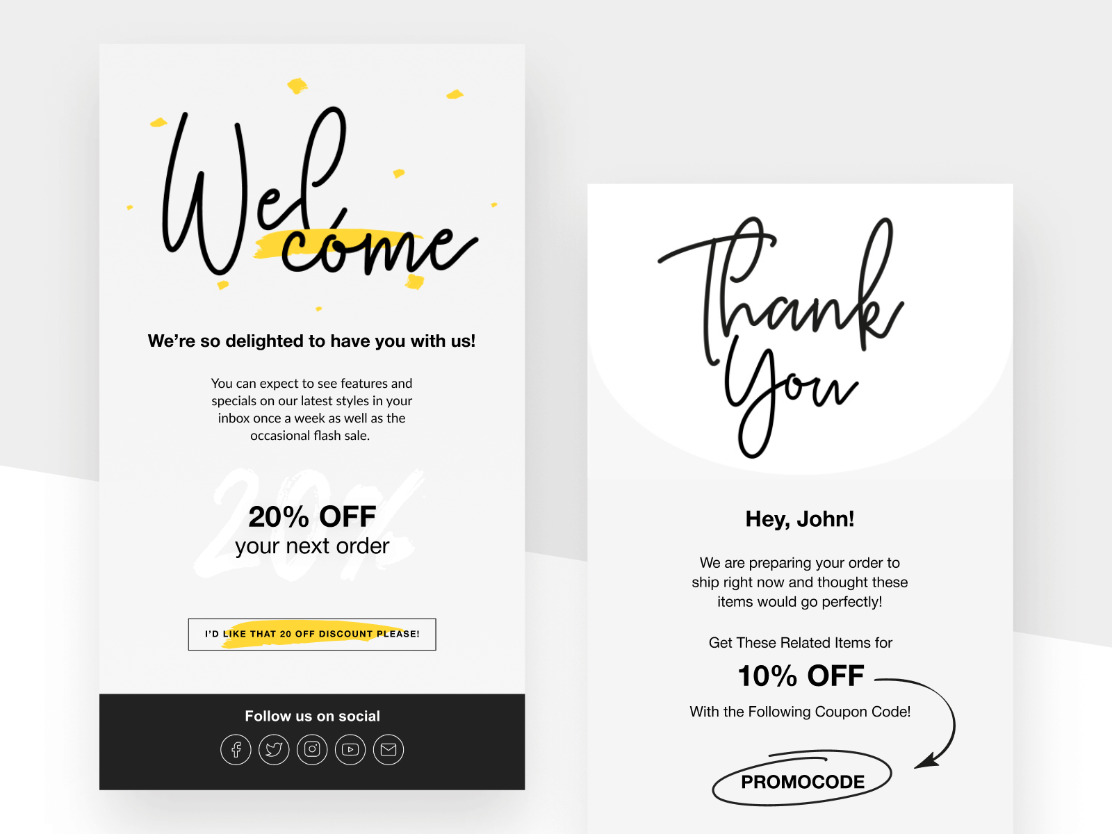 Email Marketing Design animation email design email marketing marketing design minimalism promotion thank you welcome