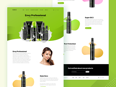 Hair Products Landing Page beauty design hair interface landing product responsive ui ux web web design website website design