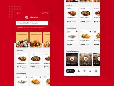 Ethnic Food - Food Delivery App app app design application delivery design ethnic food delivery logo modern ui ui design ux ux design