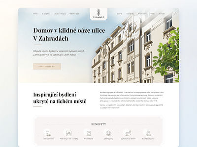 V Zahradach 19 concept creative design uiux web design web mosaica website