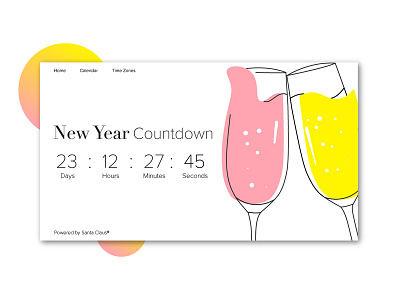 Daily UI - Countdown Timer countdown dailyui design graphic design illustrator cc newyear ui