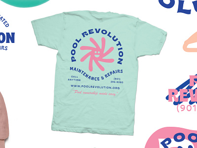 Pool Revolution tee shirt badge illustration logo shirt type