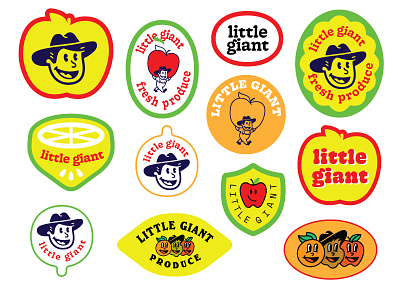 little giant sticker concepts badge brand brand design branding identity illustration logo mascot type