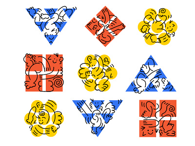 more figure studies art brand branding design illustration keith haring linework weird