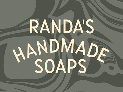Randa's Handmade Soaps badge branding design lettering linework logo sans type vector wordmark