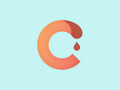 C Mark drip logo paint