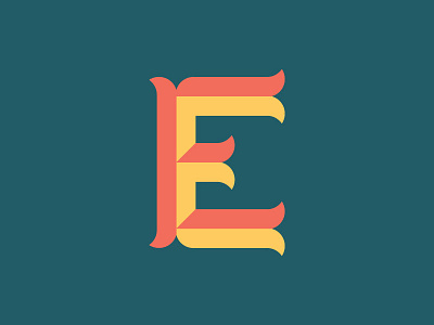 E font lettering type