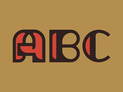ABC font lettering logo type