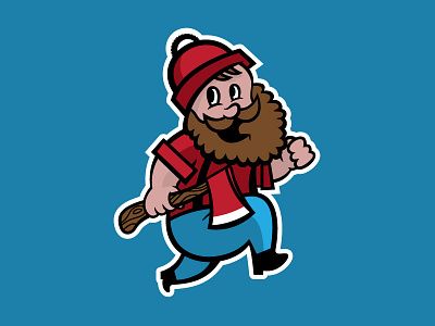 Lumberjack Sticker illustration logo mascot