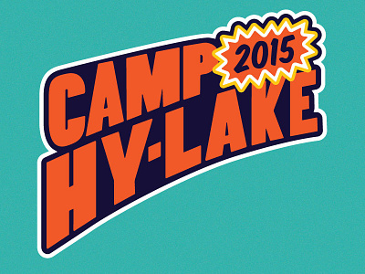 Camp Sticker lettering logo type