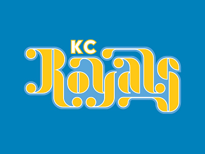 Royals baseball kansas city lettering mlb royals type