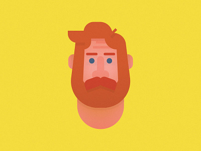 Ol' Wienernose beard character illustration wiener