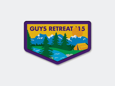 Retreat Patch badge illustration logo patch scout