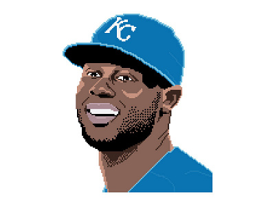 Cain baseball illustration kansas city mlb pixel art royals