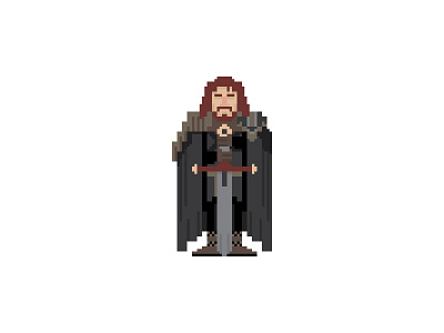 Ned game of thrones pixel art