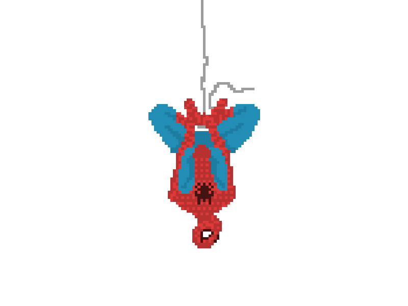 Spidey comic illustration marvel pixel art spiderman superhero