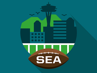 Seattle espn football icon nfl space needle