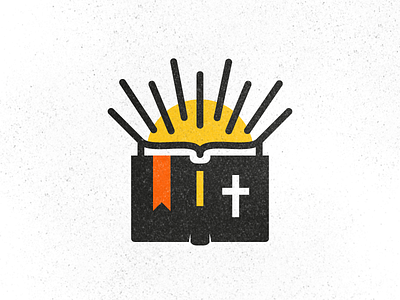 The Good Book bible icon illustration