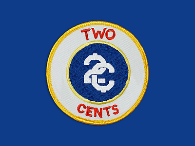 Two Cents Retreat Patch badge boy scouts camping logo merit monogram patch