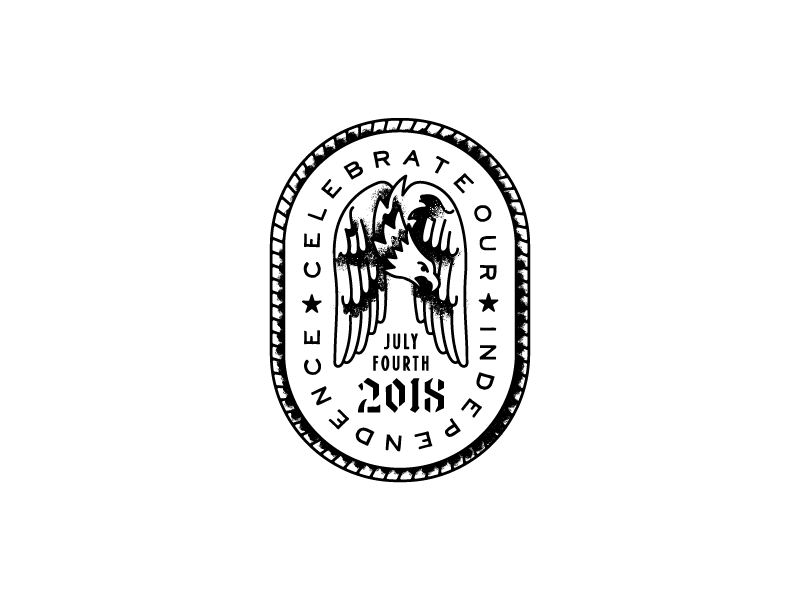07/04/18 eagle independence day badge