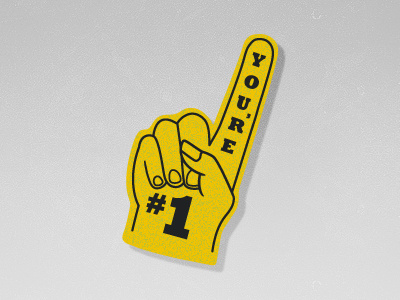 The Finger drawing foam finger hand illustration sports