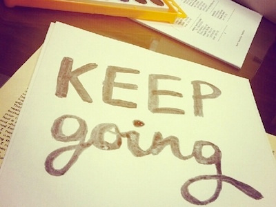 Keep Going font paint script type watercolor