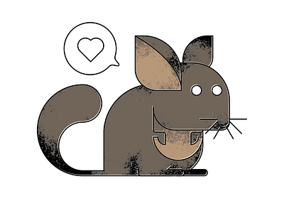 I'll Have A Chinchilla animal illustration linework