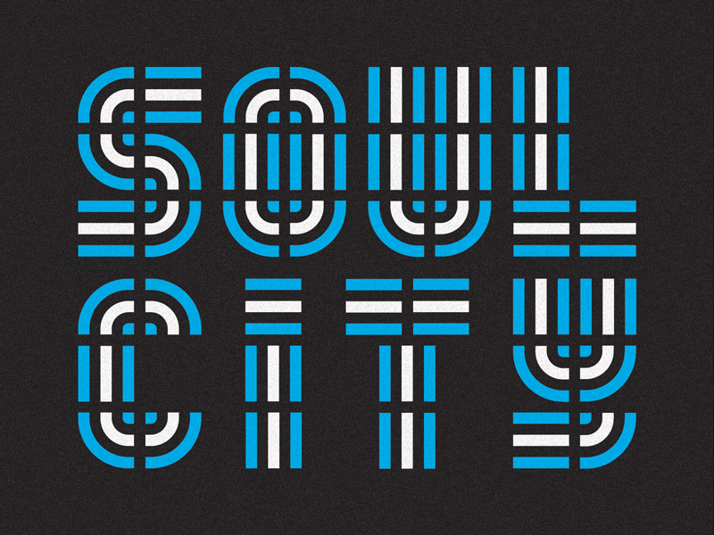 Soul City animation gif linework shapes text type