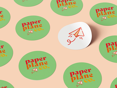 Paper Plain Co. Brand Stickers brand design branding design graphic design logo
