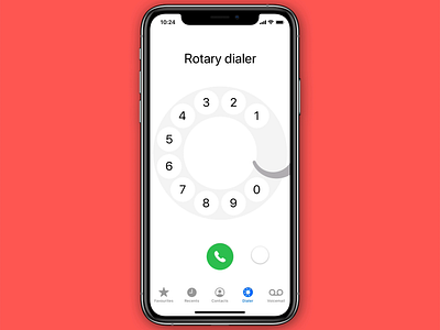 iOS Rotary Dialer apple interactive ios mobile app mobile ui pointless protopie prototype