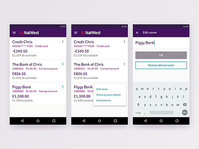 natwest mobile banking by chris ryan on dribbble