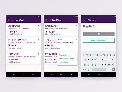 NatWest Mobile Banking banking banking app finance fintech mobile app mobile app design mobile ui