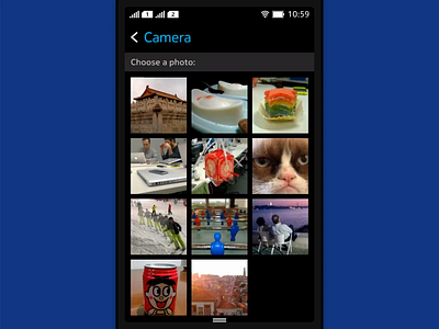 Nokia PhotoBeamer mobile app mobile app design mobile ui nokia