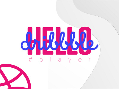 Hello Dribbble design flat hello dribbble illustration lettering minimal type typography vector