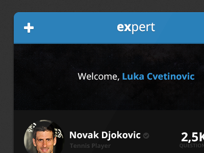 Expert App Design #1 app blue clean dark design expert famous future ios sport ui vip