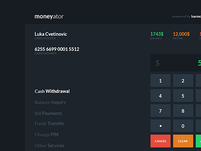 Modernize ATM atm calculator cash flat interface machine modern modernize money practice ui withdrawal
