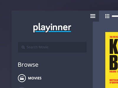 Playinner - Discover The World of Movie android app cinema clean discovery film ios7 modern movie purple search ui