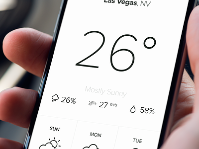 [iOS] Weather app Design app clean elegant forecast icons ios iphone minimalistic mobile photoshop swiss weather